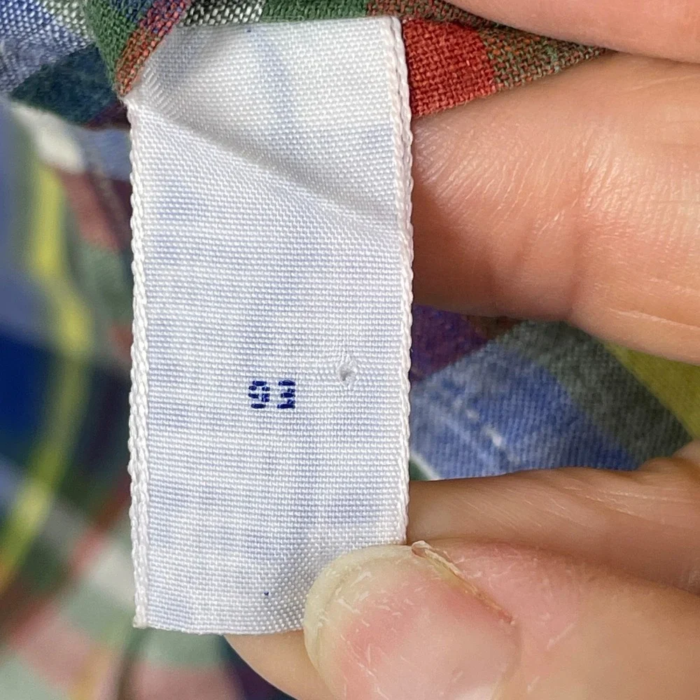 Ralph Lauren Vintage Plaid‎ Button Down Shirt Men's XL Classic Fit Retro 90s